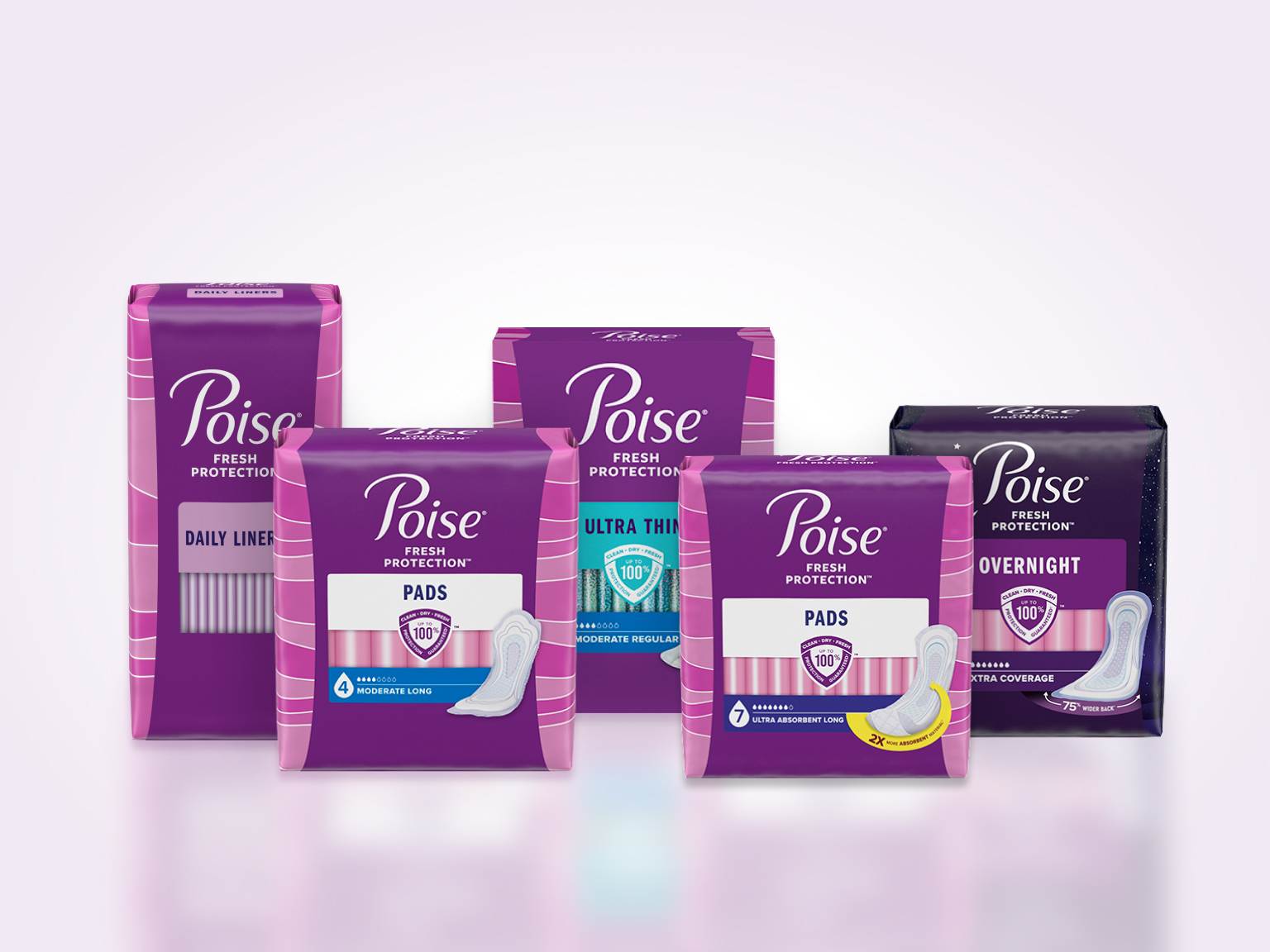Poise® incontinence products for women