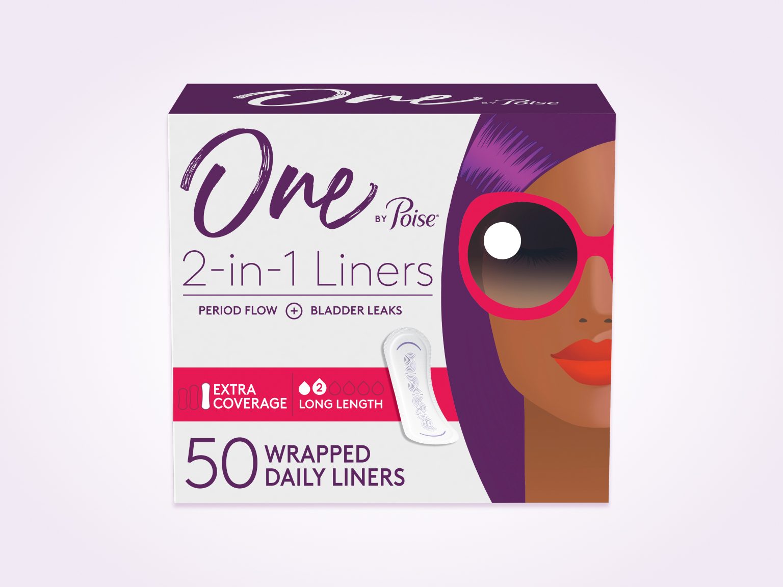 2-in-1 Panty Liners, Extra Coverage