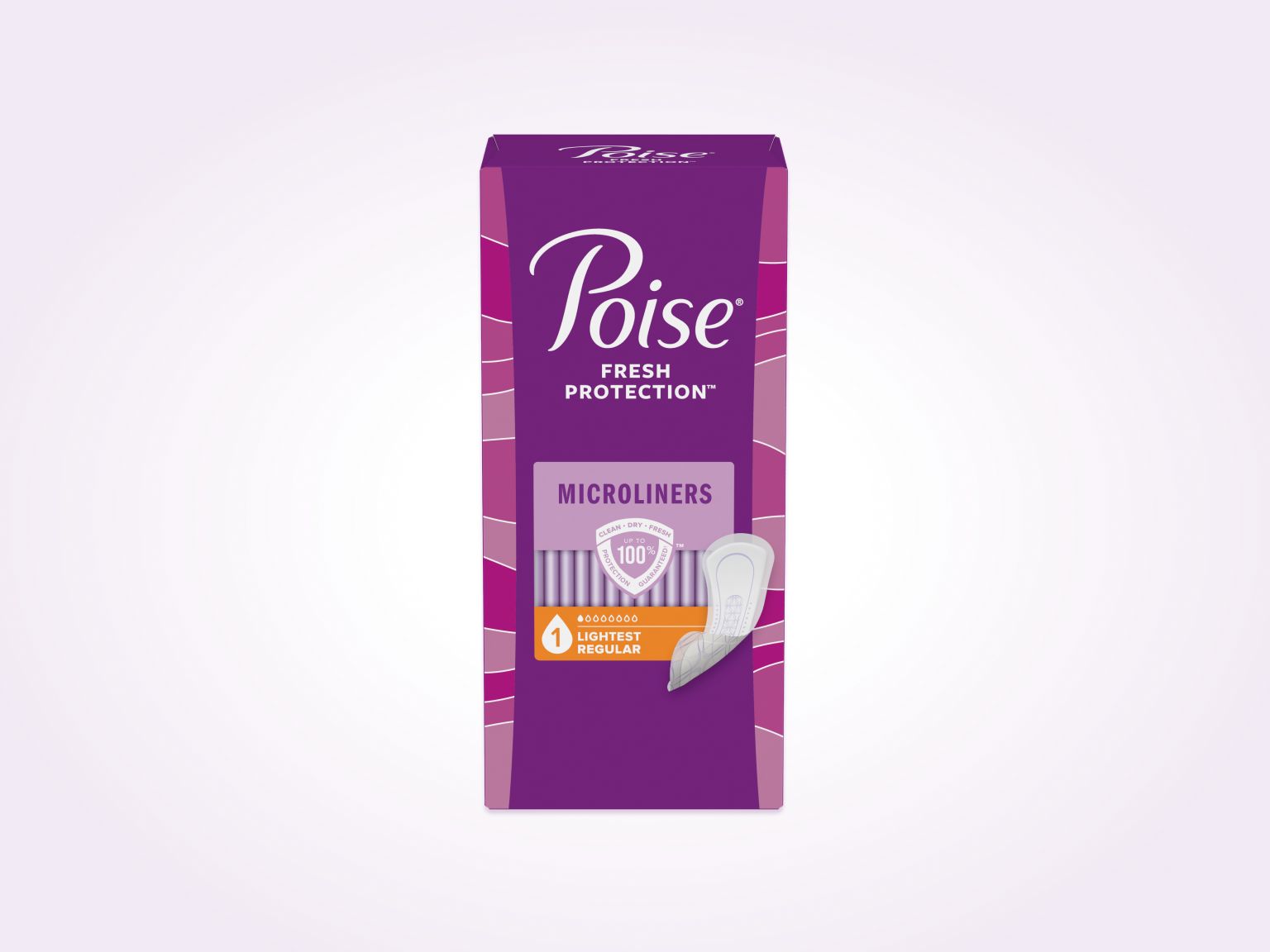 Poise® Microliners For Bladder Leaks, 1 Drop Lightest Absorbency, Regular Length