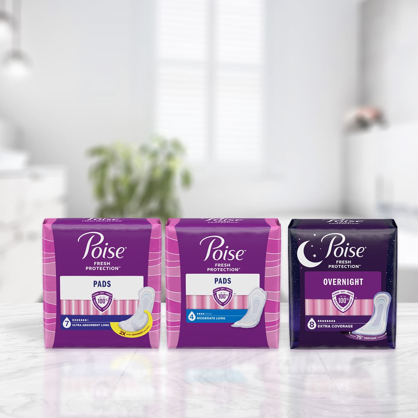 Poise Overnight Incontinence Pads for Women Ultimate Absorbency