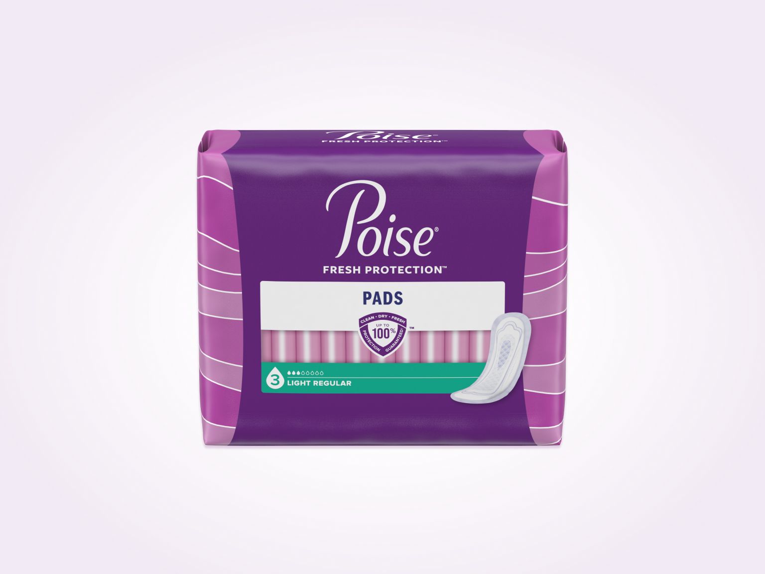 4-Poise Incontinence Panty Liners, Very Light Absorbency, Regular 4X26ct  NIP